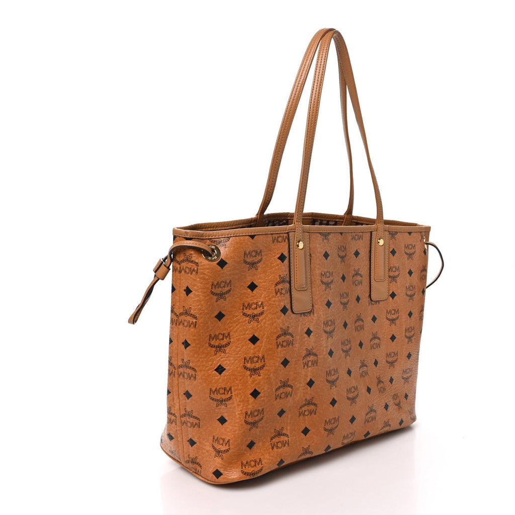 Visetos Medium Liz Reversible Shopper Tote Cognac