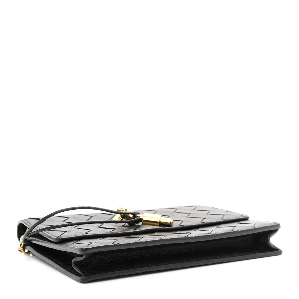 Nappa Intrecciato Andiamo Pouch On Chain Black Black