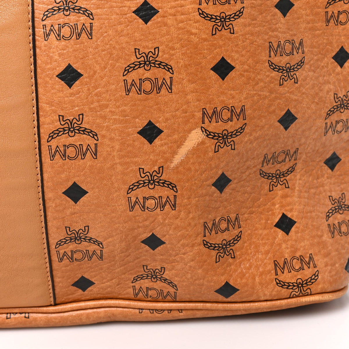Visetos Medium Liz Reversible Shopper Tote Cognac