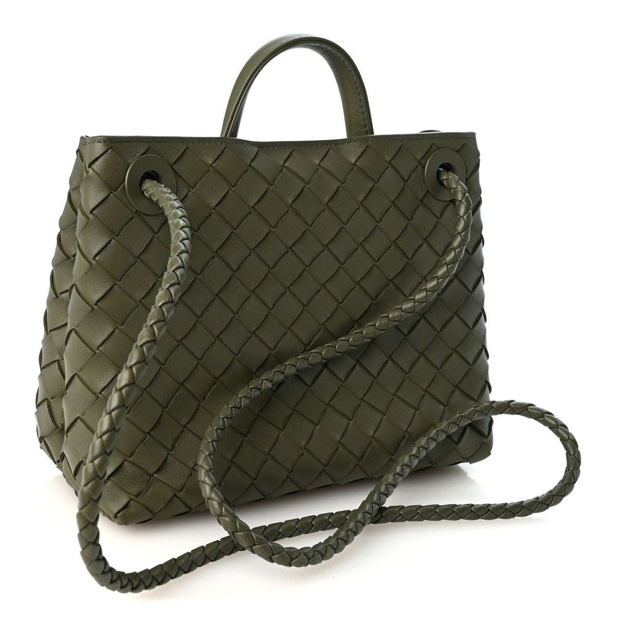 Nappa Intrecciato Small Andiamo Shoulder Bag Pickle