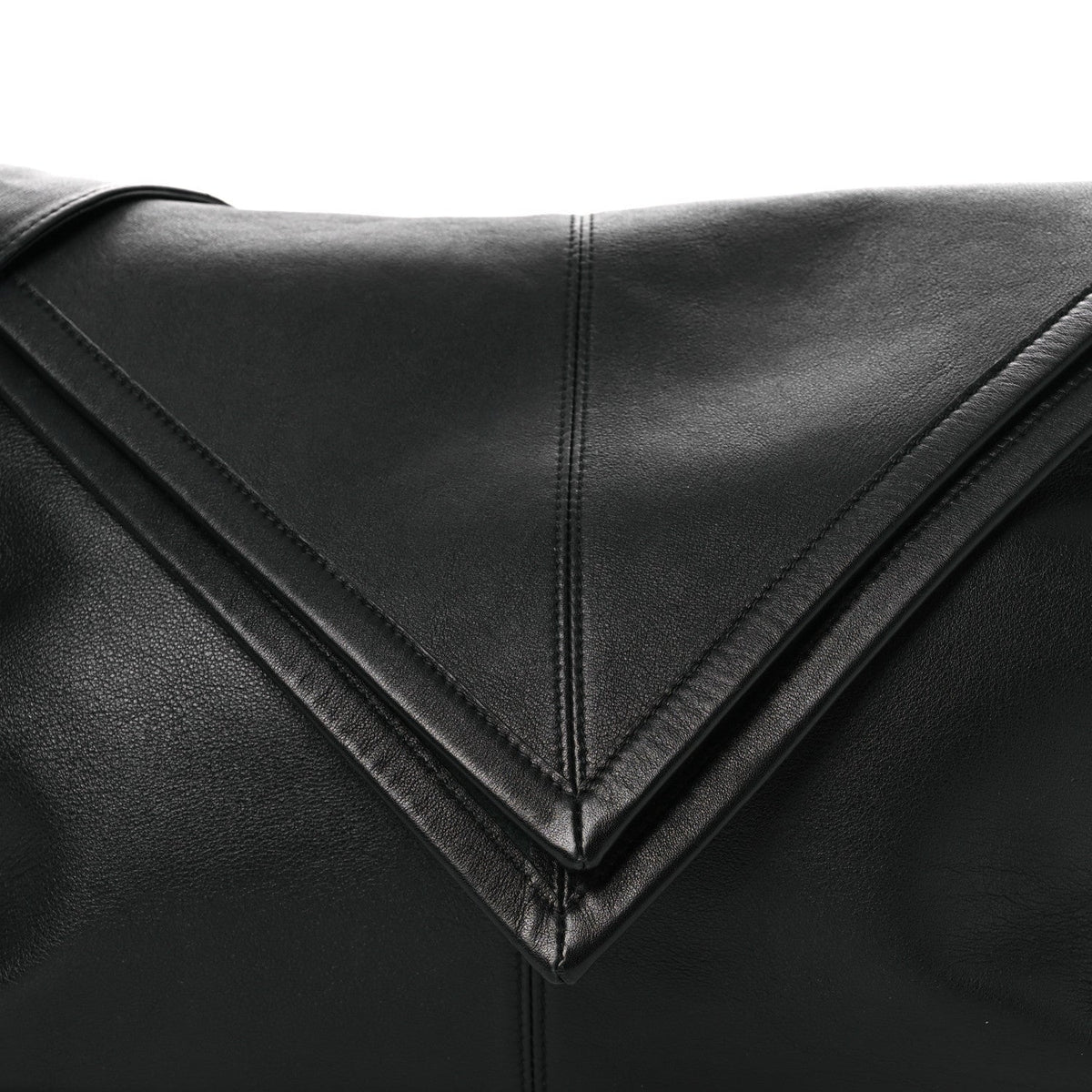 Silky Calfskin Medium Sawyer Messenger Bag Black