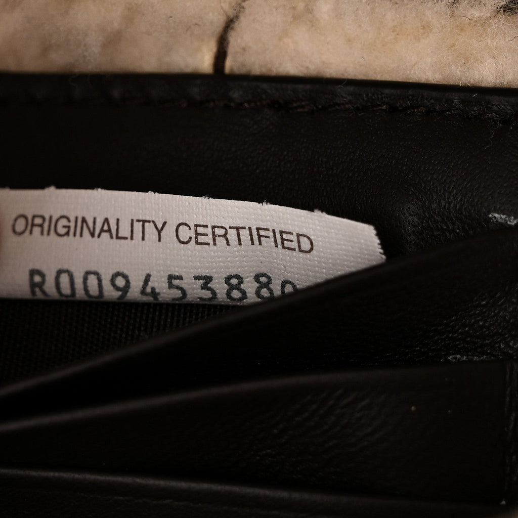 Calfskin Shearling Bang Bang Vanity Case Light Brown Teddy