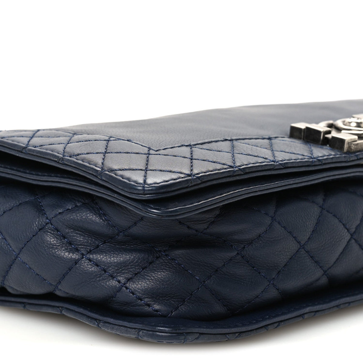 Calfskin New Medium Boy Reverso Flap Navy