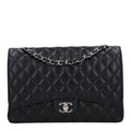Caviar Quilted Maxi Double Flap Black