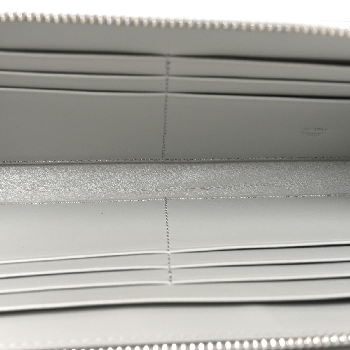 Metallic Visetos Aren VI Zip Around Wallet Silver