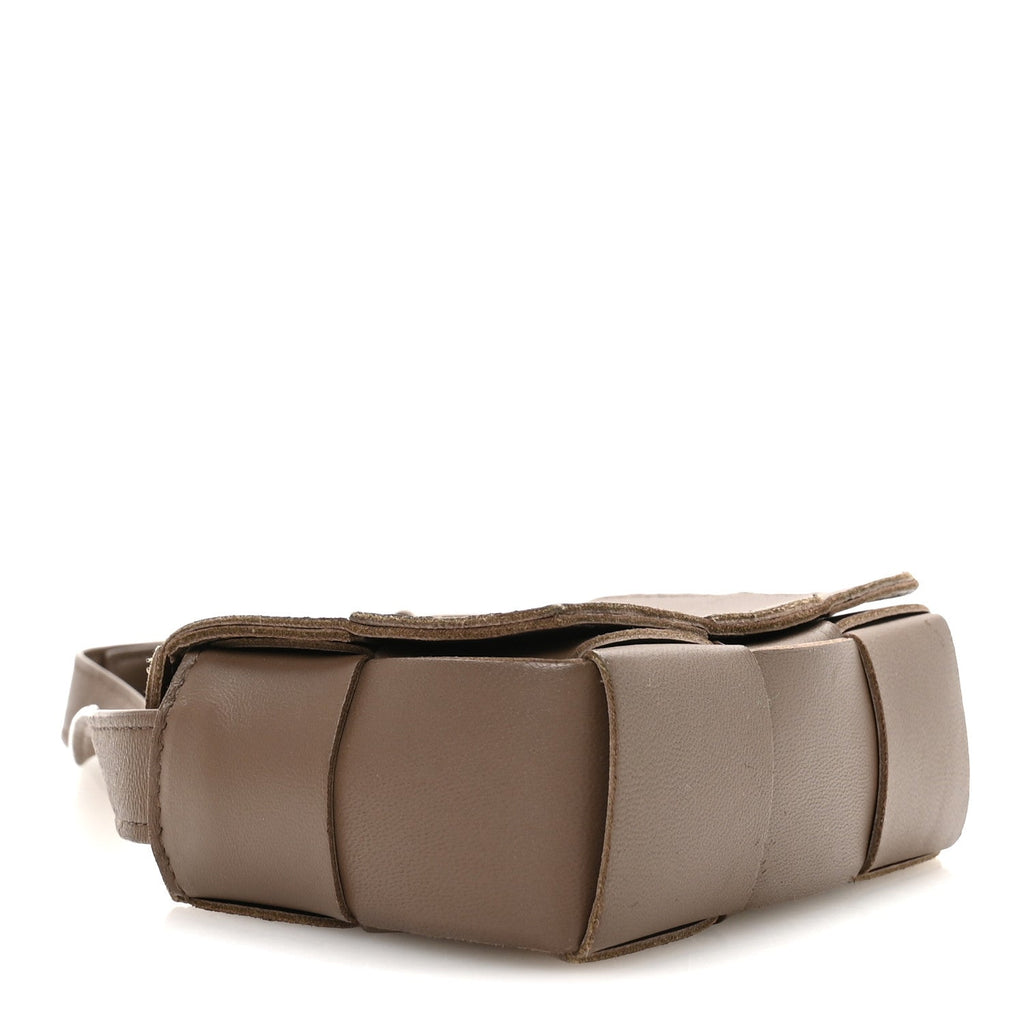 Lambskin Maxi Intrecciato Extra Mini Cassette Crossbody Bag Acorn