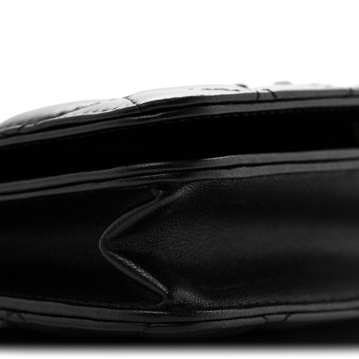 Calfskin Once Upon A Time Wallet on Chain WOC Black