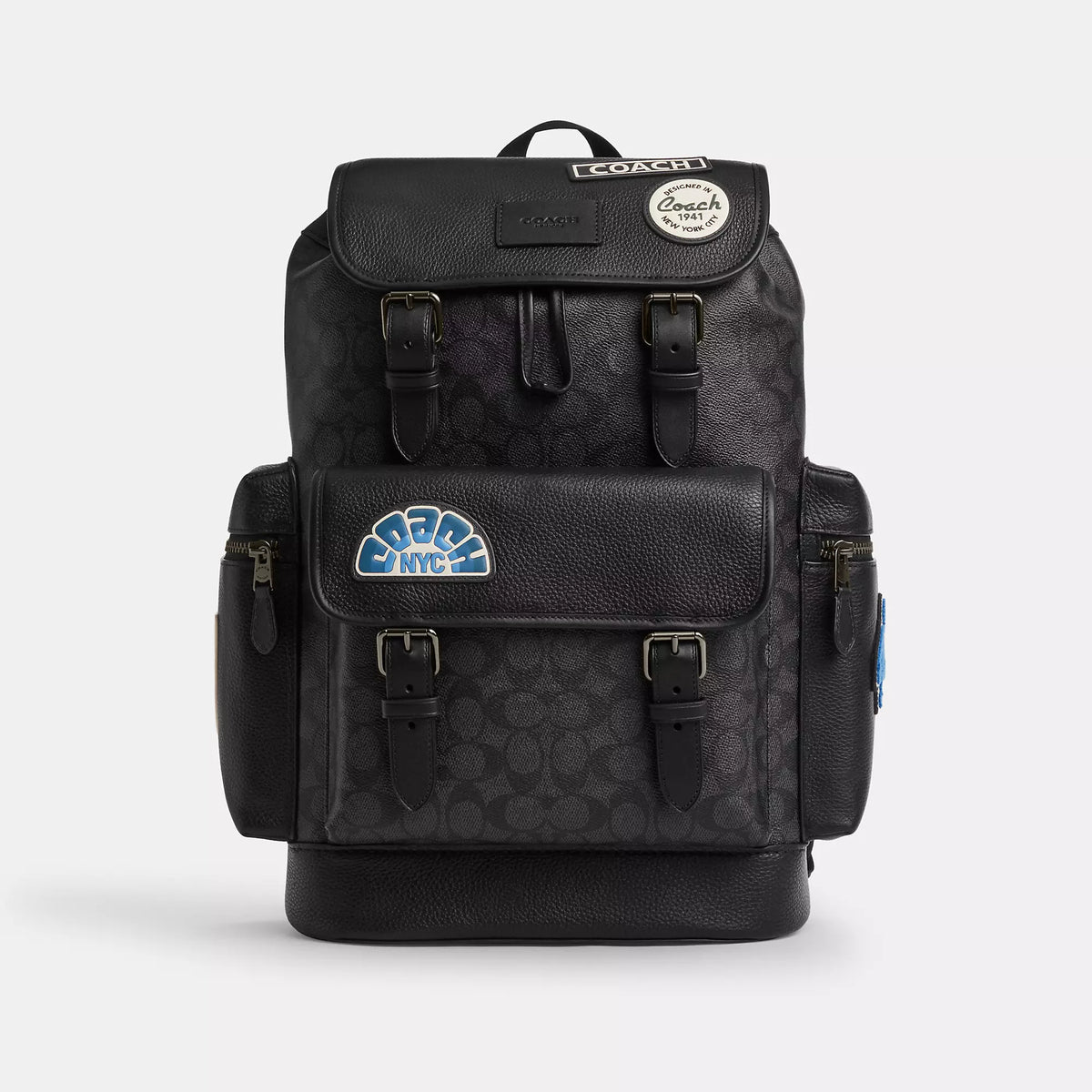 Coach Outlet Sprint Backpack In Signature Canvas With Patches