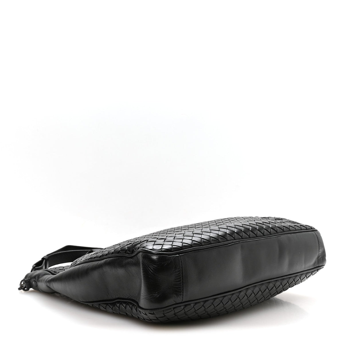 Nappa Intrecciato Front Pocket Convertible Tote  Black