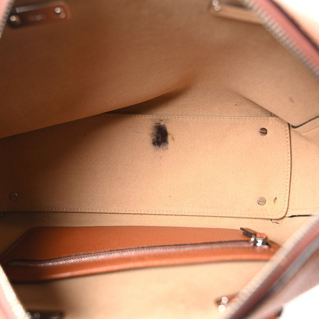 Grained Calfskin Medium Ella Boston Brown