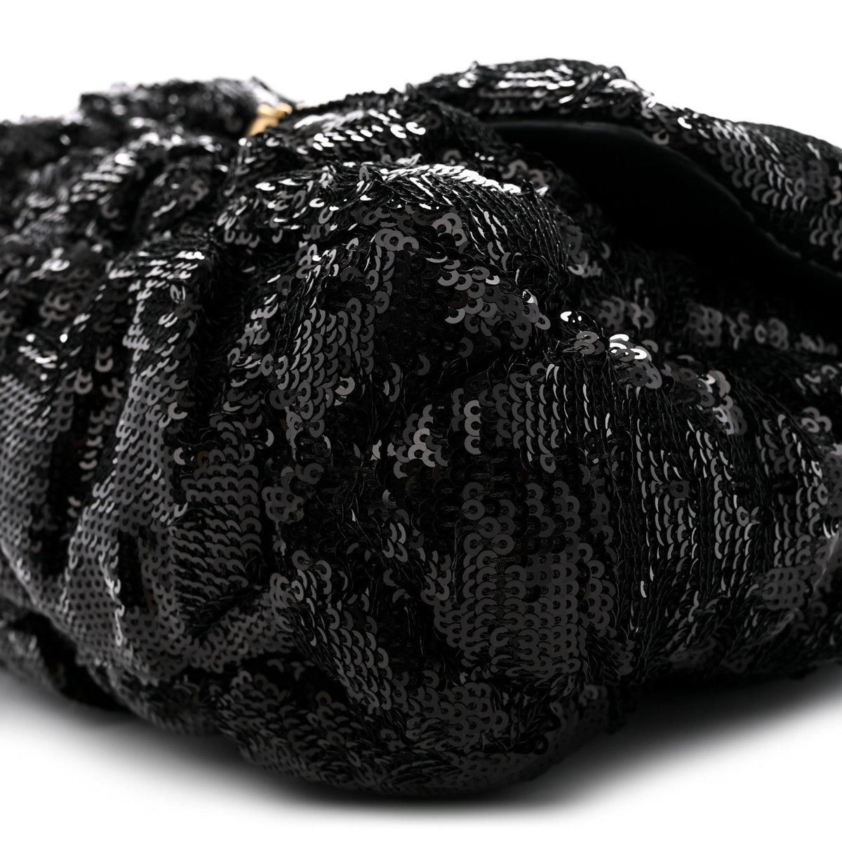 Sequin Quilted Medium Chanel 19 Flap Black