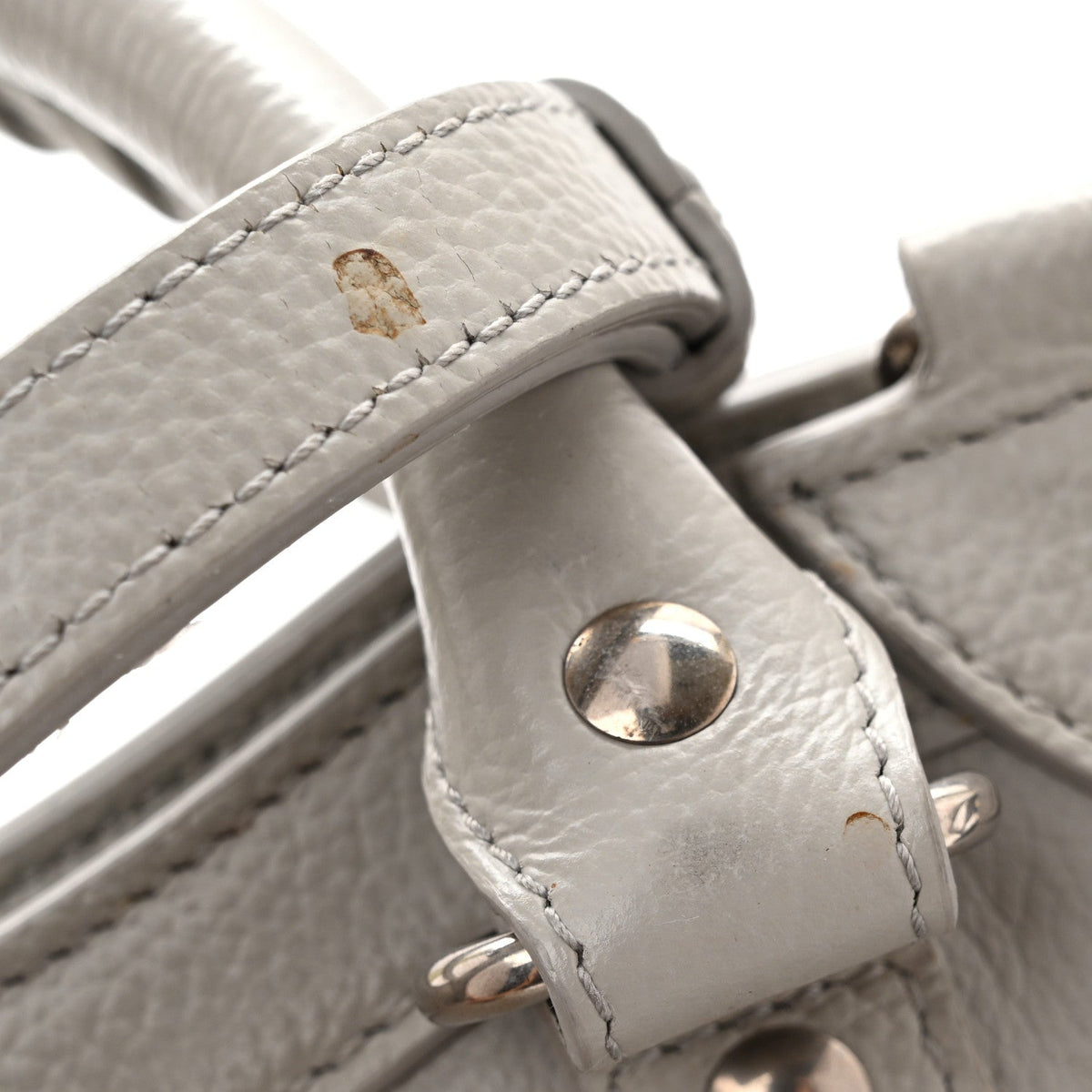 Grained Calfskin Neo Classic Silver Hardware S City Light Grey