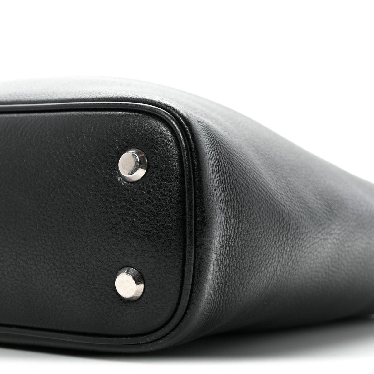 Grained Calfskin Medium Locker Hobo Black