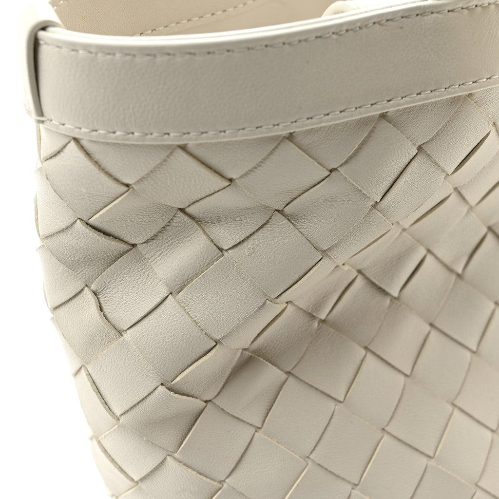 Nappa Intrecciato Small Flip Flap Tote Chalk