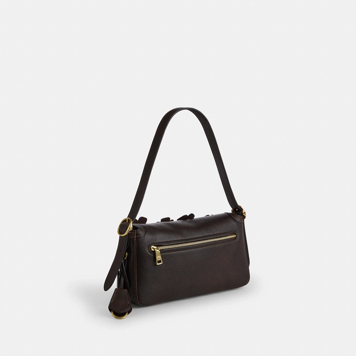Coach Outlet Etta Small Flap Shoulder Bag With Floral Applique