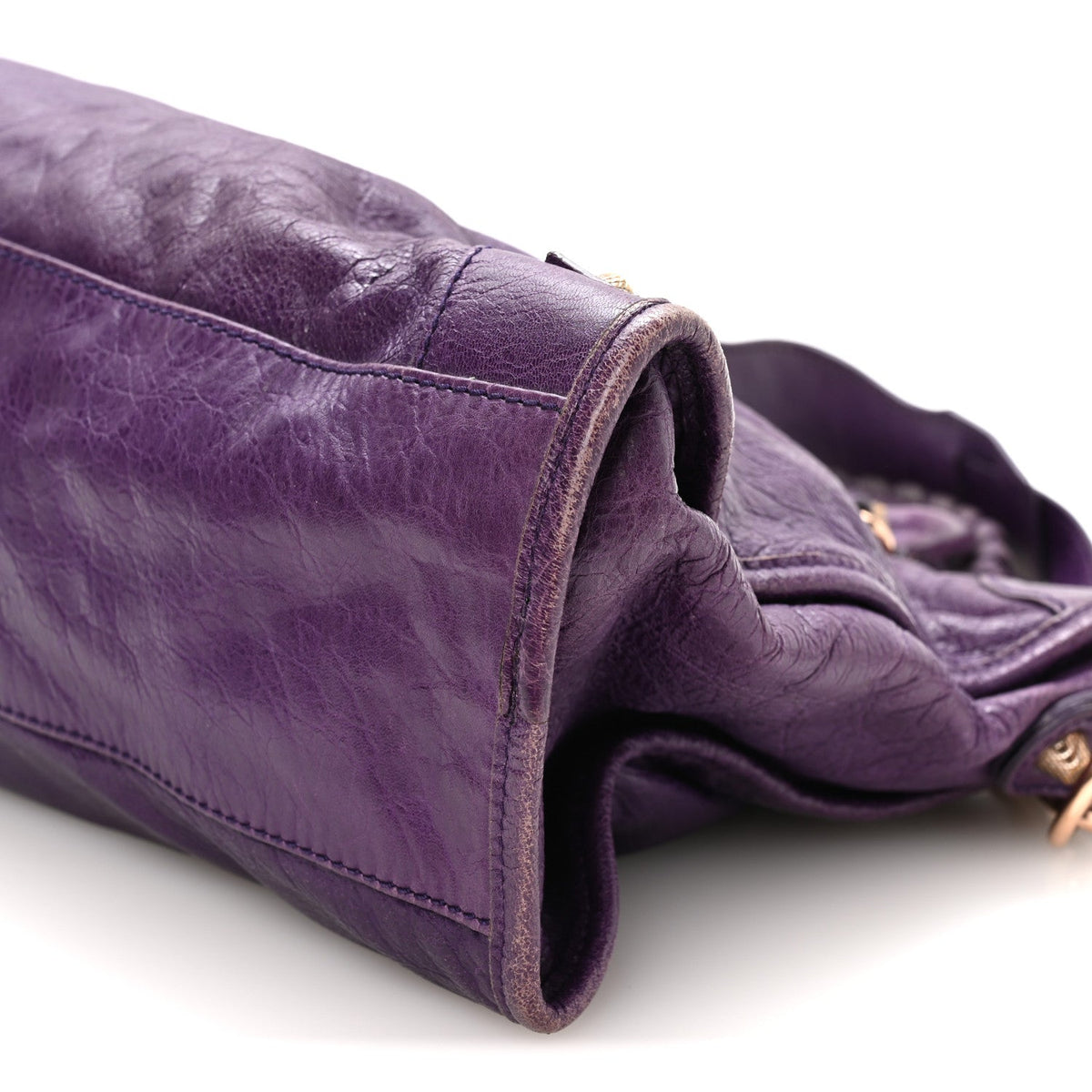 Agneau Giant 12 Rose Gold Hardware City Dark Violet