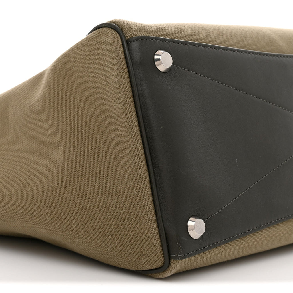 Canvas Smooth Calfskin Medium Bel Air Carry All Bag Khaki