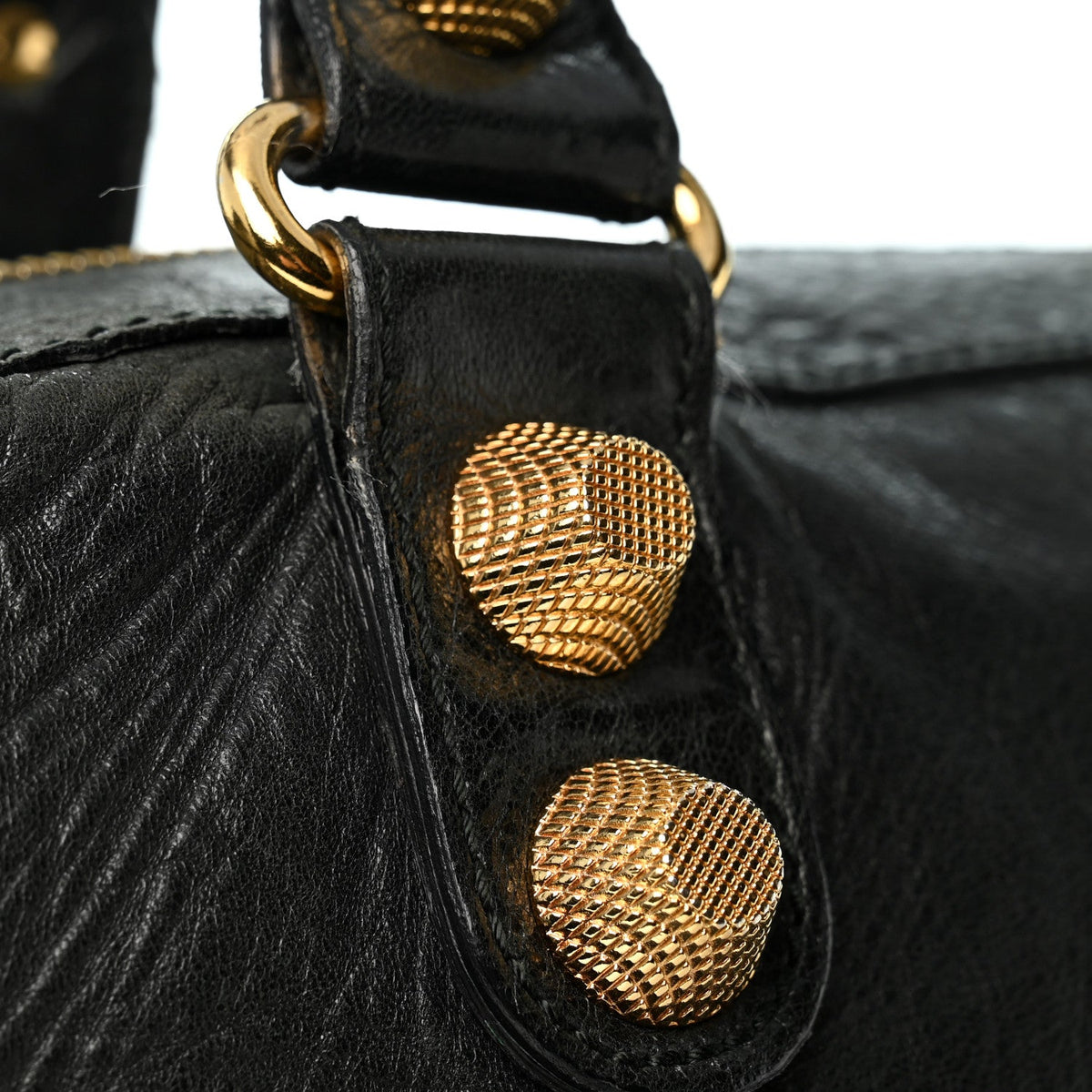 Agneau Giant 21 Gold Hardware Work Black