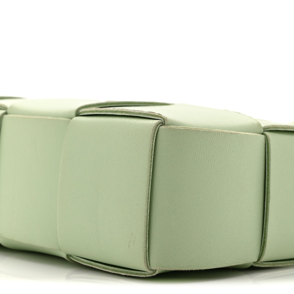 Nappa Maxi Intreccio Mini Arco East West Tote Pistachio