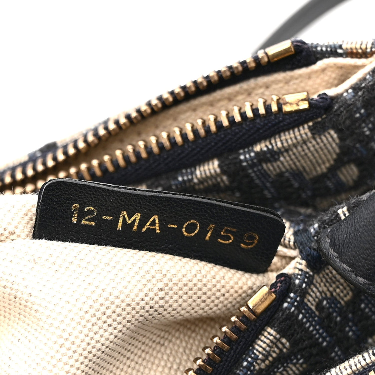 Oblique Saddle Pouch With Strap Navy Blue