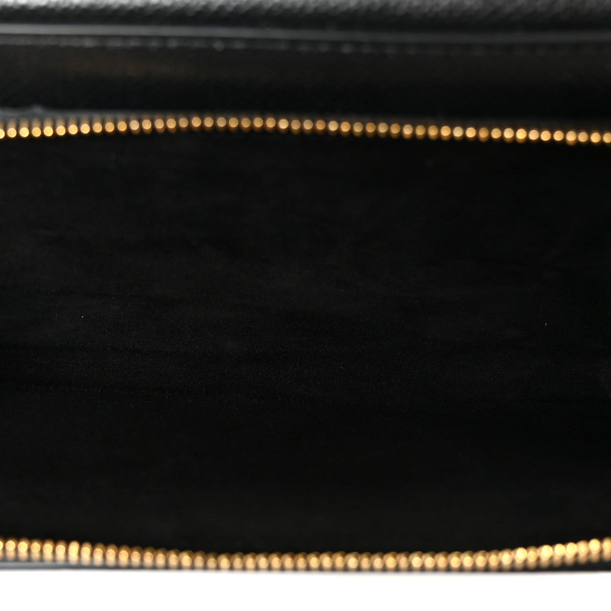 Grained Calfskin Caro Double Pouch Black