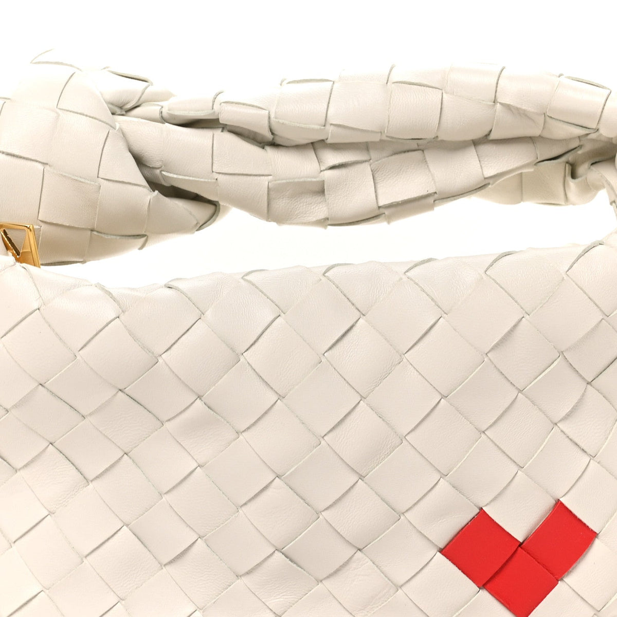 Nappa Intrecciato Mini Heart Jodie White White