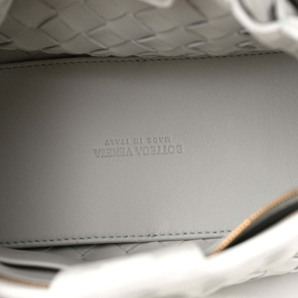 Nappa Intrecciato Small Andiamo Shoulder Bag White