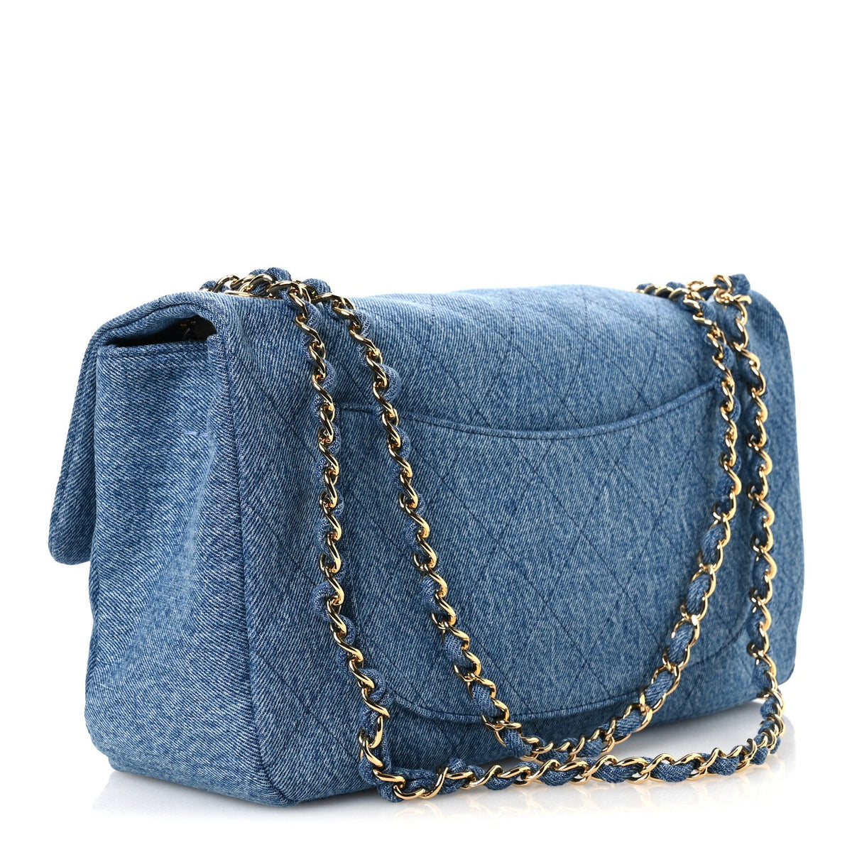 Denim Small Souplissimo Maxi Flap Blue