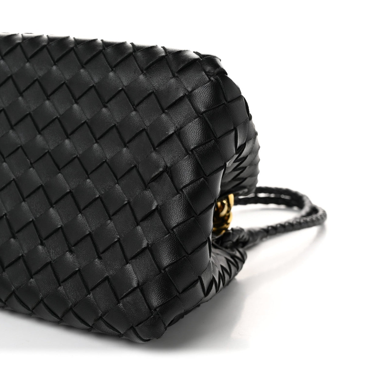 Nappa Intrecciato Small Parachute Shoulder Bag Black