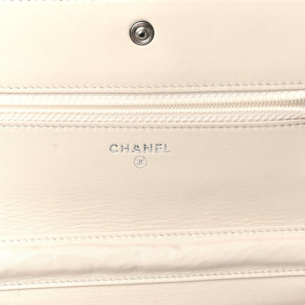 Lambskin Reissue Wallet On Chain WOC White