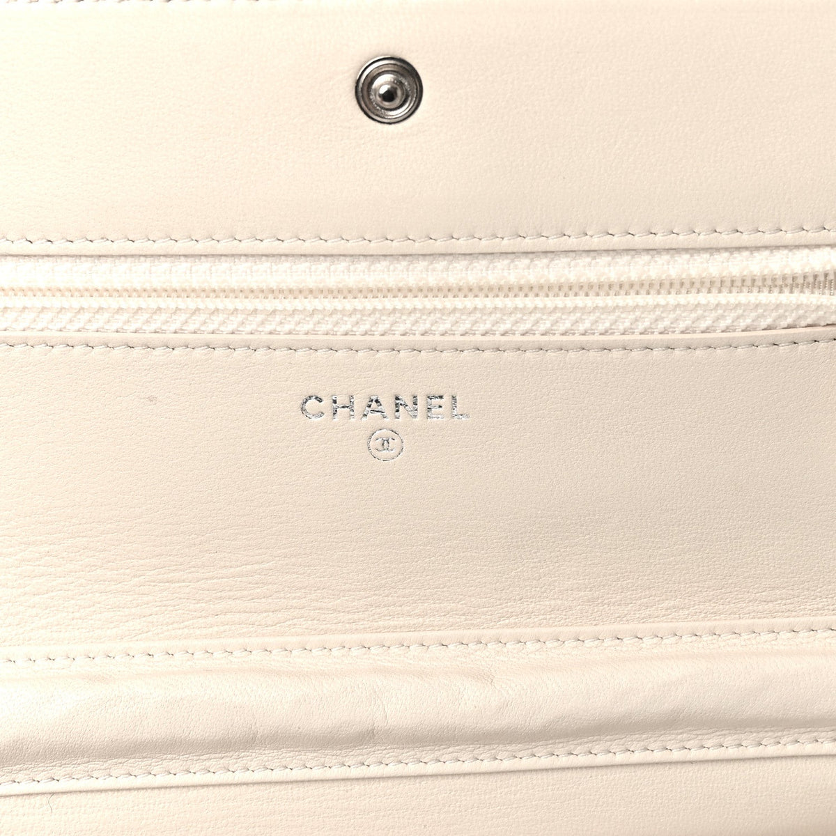Lambskin Reissue Wallet On Chain WOC White