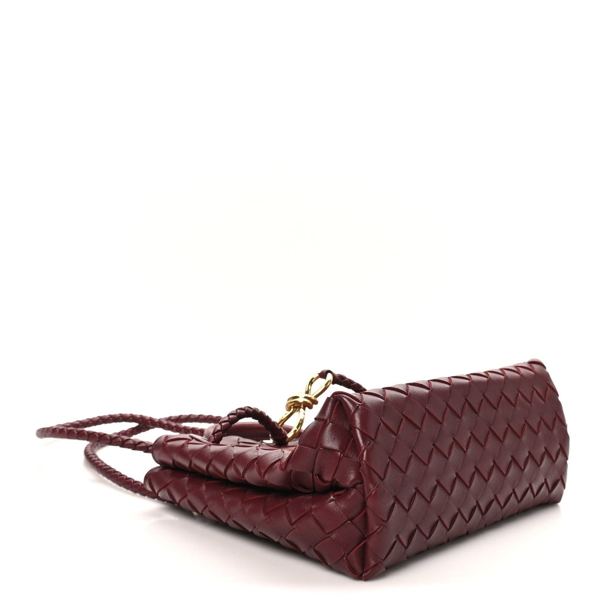 Nappa Intrecciato Small Andiamo Shoulder Bag Barolo