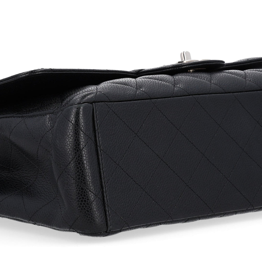 Caviar Quilted Maxi Double Flap Black