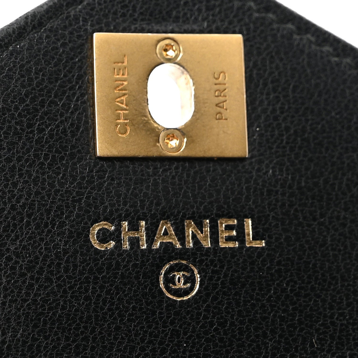 Lambskin Chevron Quilted Wallet On Chain WOC Black