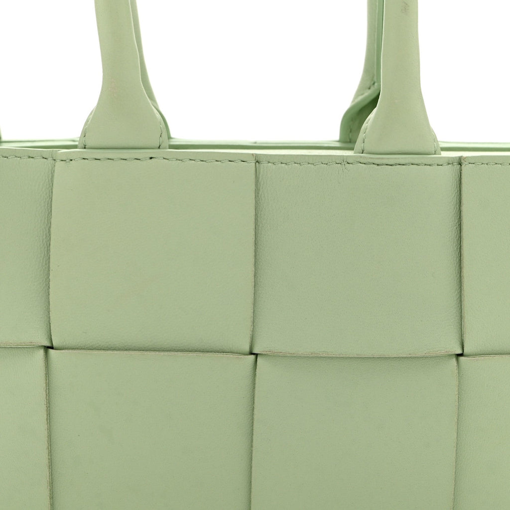 Nappa Maxi Intreccio Mini Arco East West Tote Pistachio