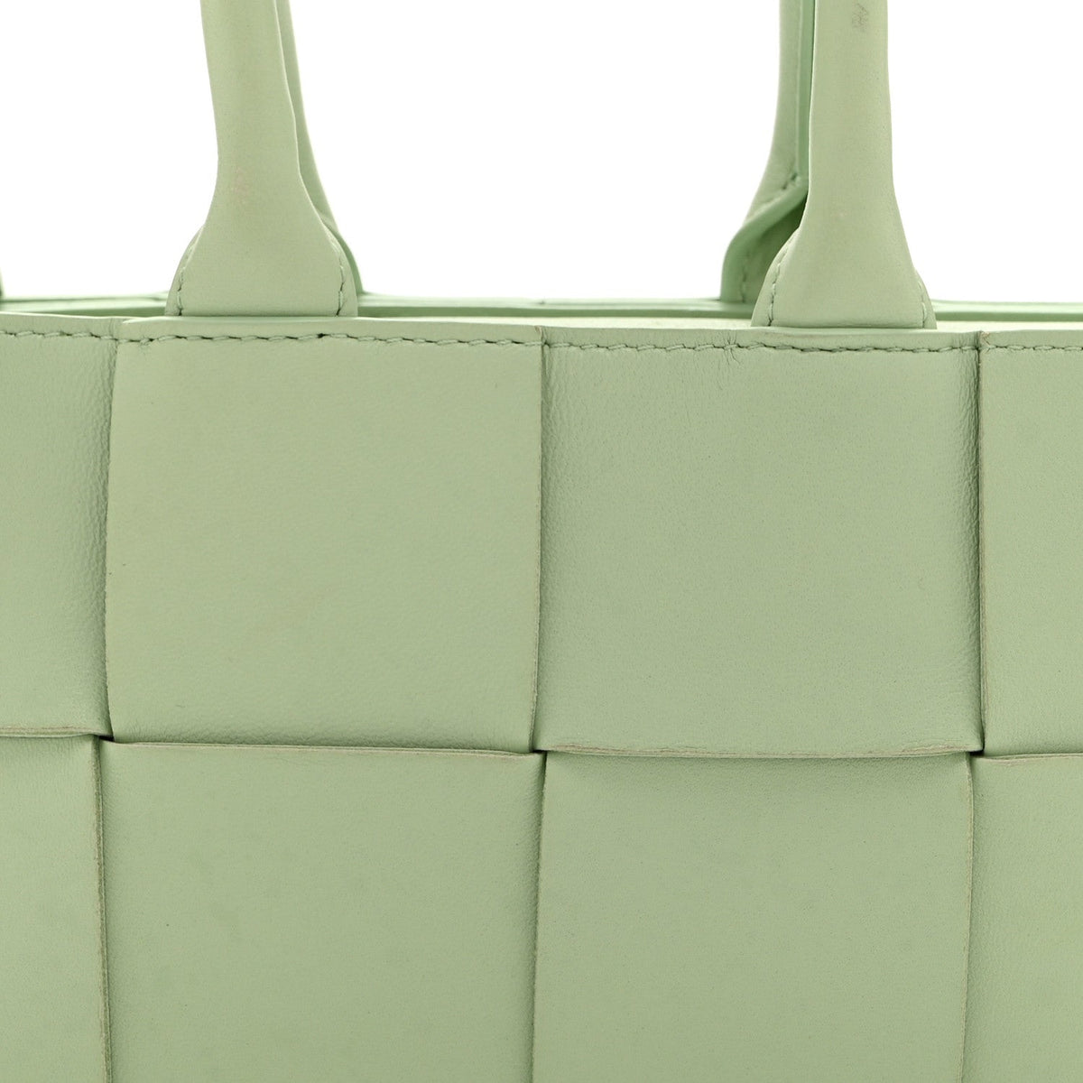 Nappa Maxi Intreccio Mini Arco East West Tote Pistachio