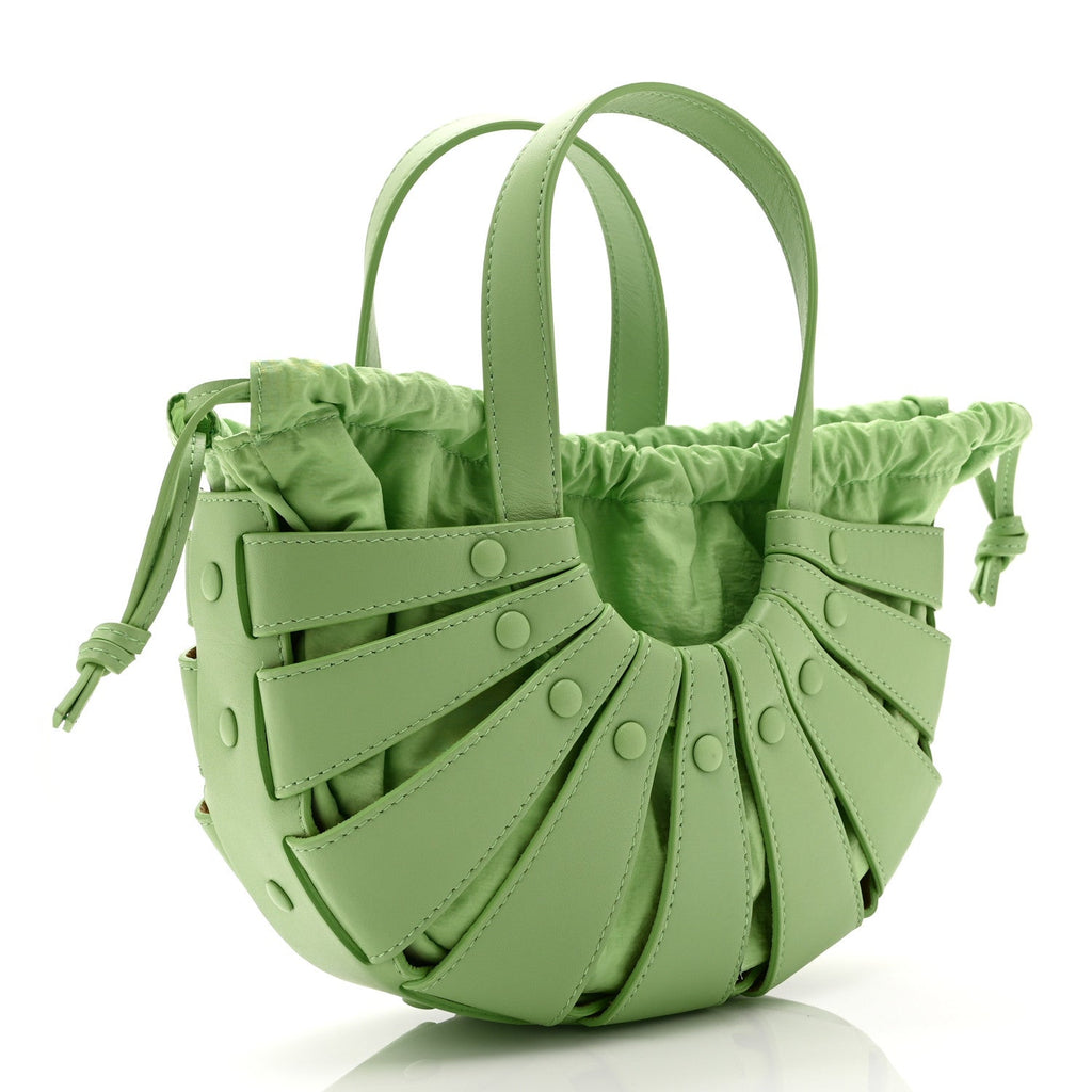 French Calfskin Small Shell Pistachio