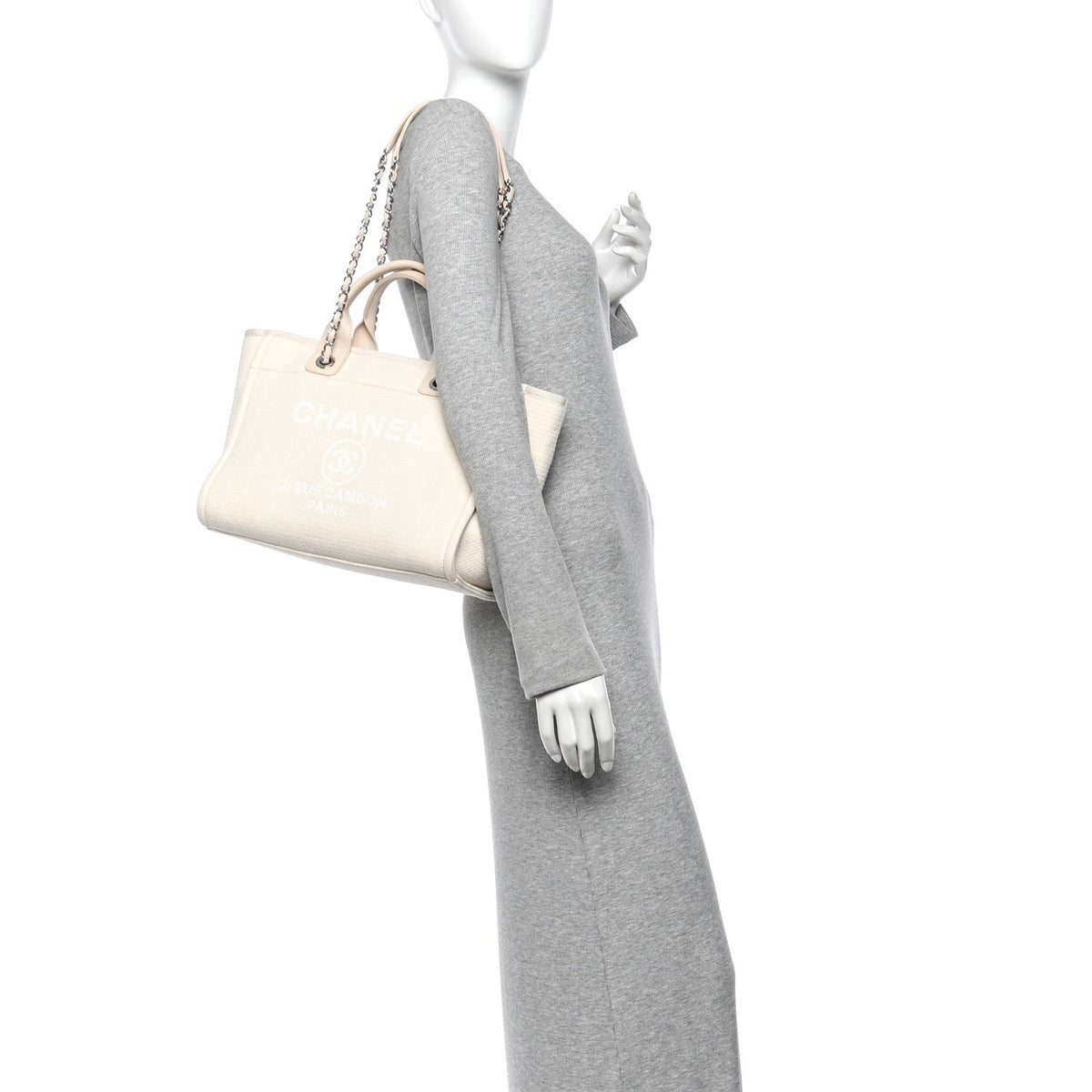 Mixed Fibers Small Deauville Tote White