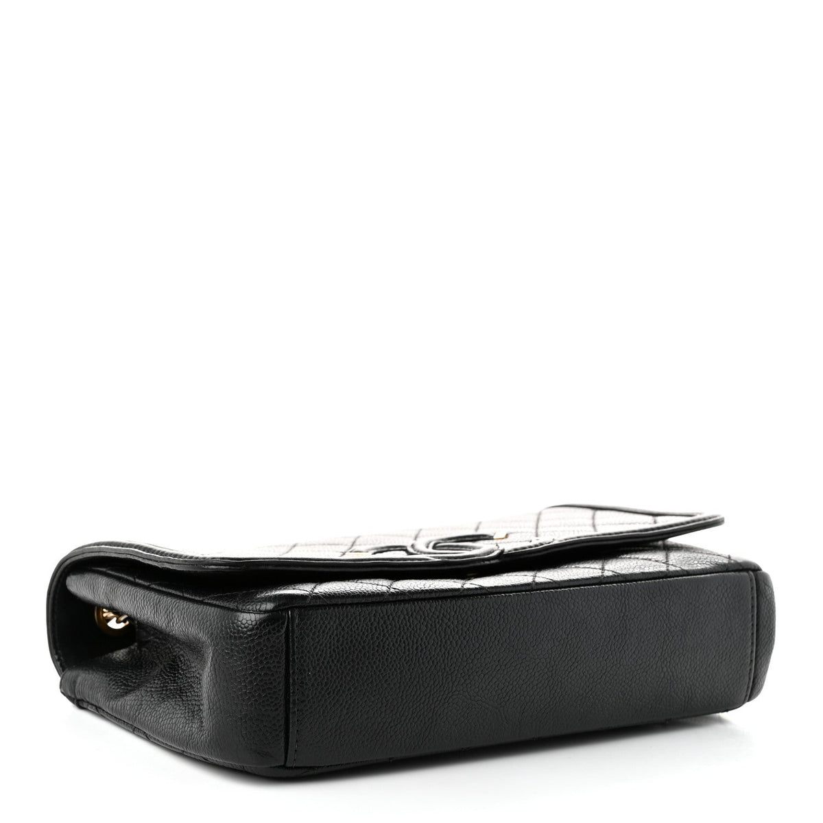 Caviar Quilted Medium CC Filigree Flap Black