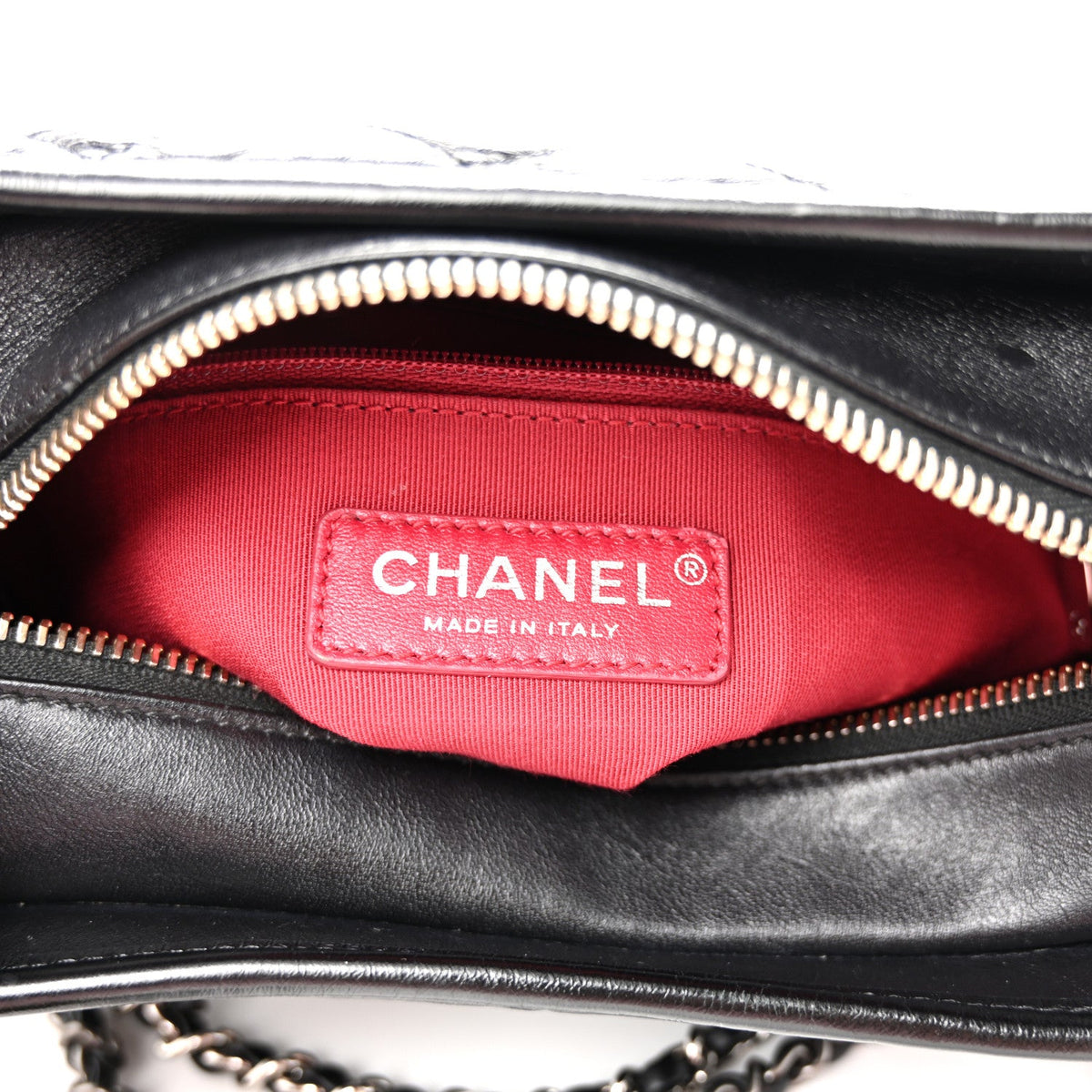 Aged Calfskin Quilted Small Gabrielle Hobo  Black