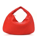 Nappa Intrecciato Large Veneta Hobo Red