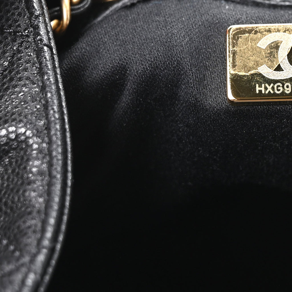 Caviar Quilted Small Chanel 25 Handbag Black