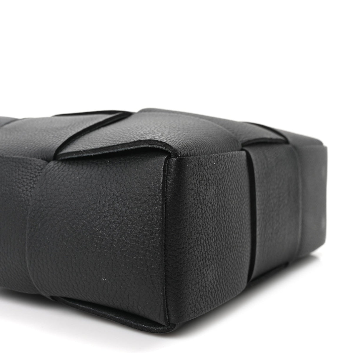 Grained Calfskin Maxi Intrecciato Mini Arco Tote Black