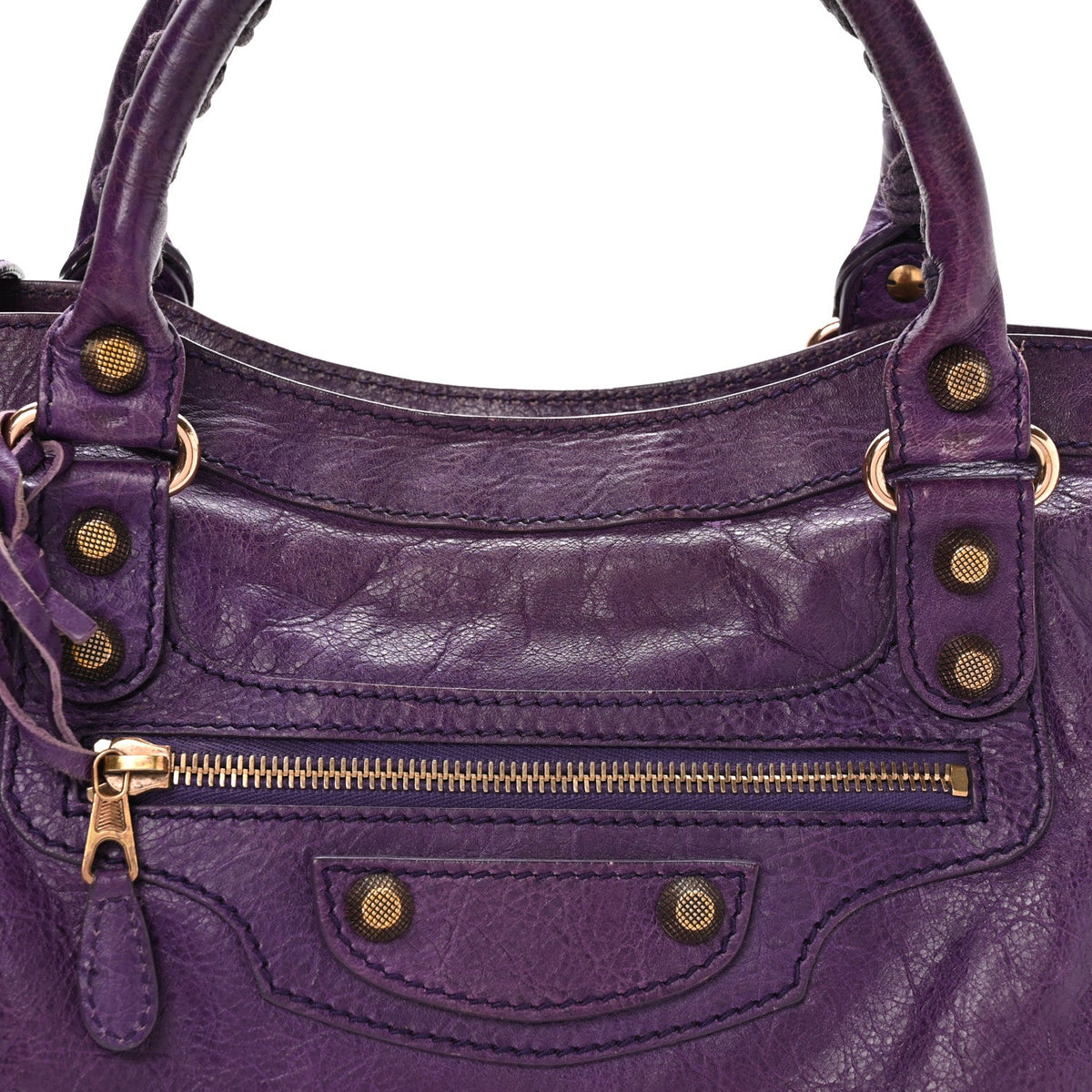 Agneau Giant 12 Rose Gold Hardware City Dark Violet