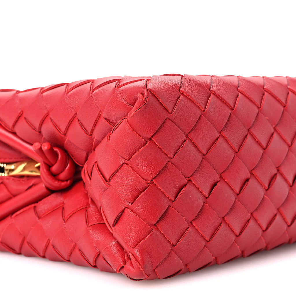Nappa Intrecciato Small Loop Camera Bag Apple Candy