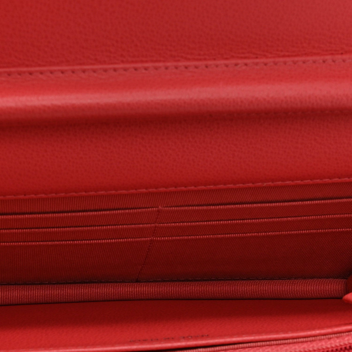 Grained Calfskin Quilted CC Box Wallet On Chain WOC Pink