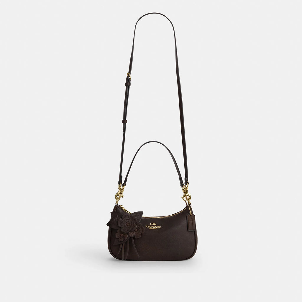 Coach Outlet Teri Shoulder Bag With Floral Applique