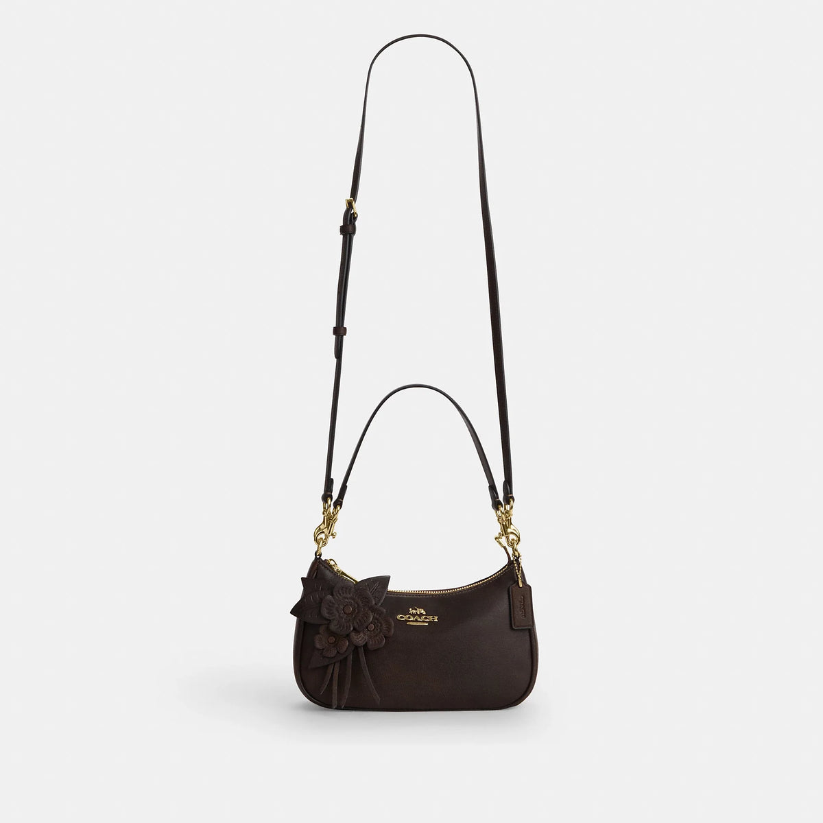 Coach Outlet Teri Shoulder Bag With Floral Applique