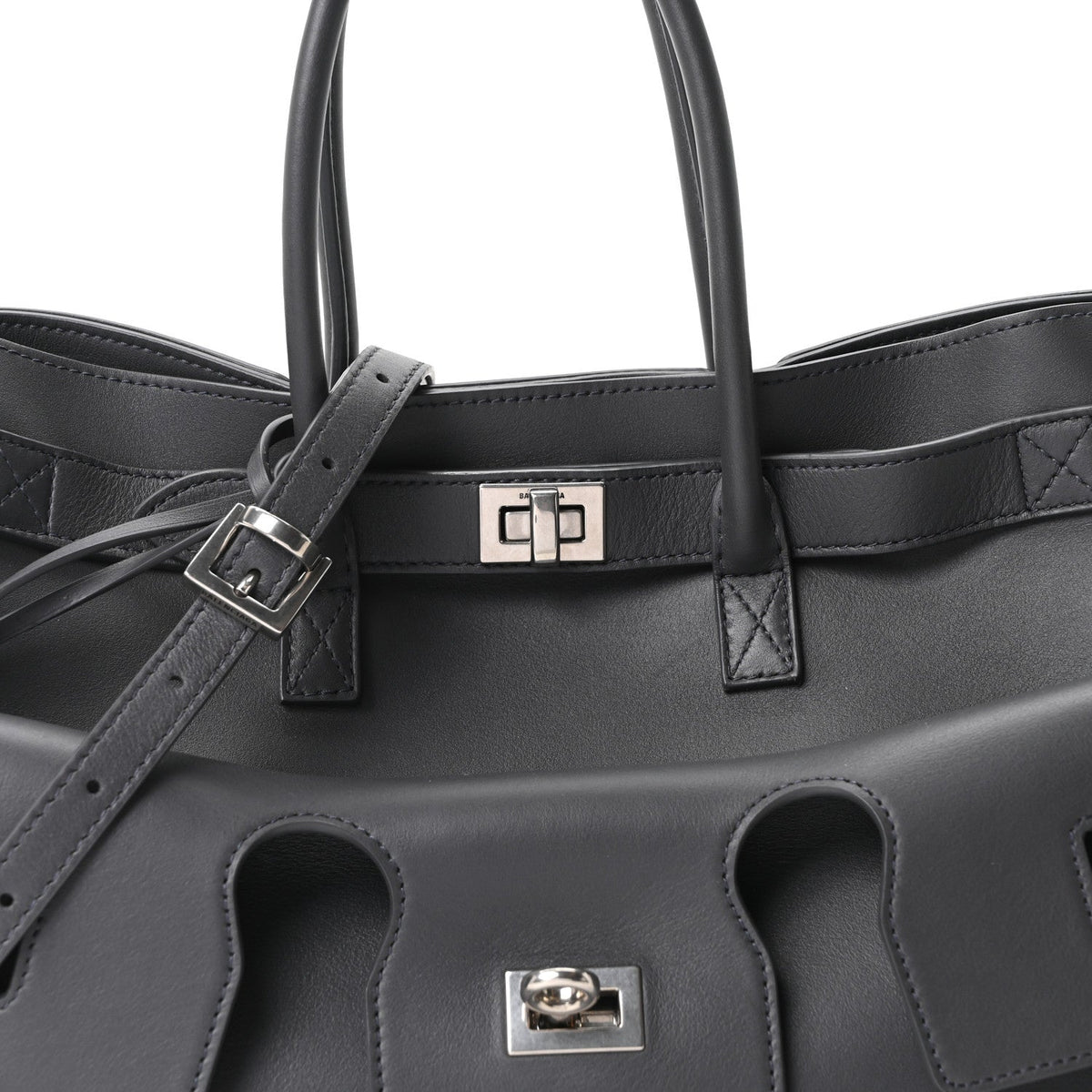 Smooth Calfskin Small Bel Air Carry All Bag Grey