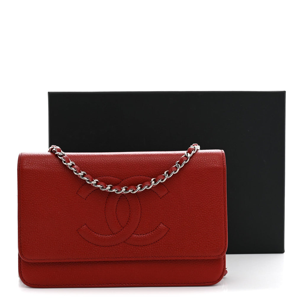 Caviar Timeless CC Wallet on Chain WOC Red